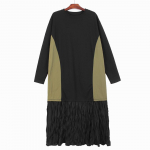 XITAO moodne lapiline plisseeritud avar kleit WLD10153 One Size must