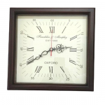 Antiikviimistlusega puidust seinale riputatav kell, ruudu kuju, vanaaegne rooma numbritega kell Kontori kodukaunistus Franklini ja Murphy 1868. aasta kell