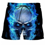 Meeste Horror Skull 3D Prinditud suvised rannap&uuml;ksid Mood vabaaja kiiresti kuivavad EL Suurus Oversized ujumistrikoo v&auml;limised l&uuml;hikesed p&uuml;ksid 6XL XL