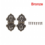 3 tk / komplekt Vintage sulamist &otilde;&otilde;nes lillega hinged 24 * 54 mm m&ouml;&ouml;bli riistvara DIY kasti metallist hinged kuld