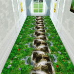 3D vaip Ukse sissep&auml;&auml;s Esik Vahek&auml;ik Pikk sissep&auml;&auml;s elutuba Kodu Stream Karpkala vaip Kontori p&otilde;randamatid Kommertshotellide vaibad VAIP W60*H100CM