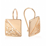 Armsad ruudukujulised naiste k&otilde;rvar&otilde;ngad Kinel Rose Gold Color Vintage Ehted