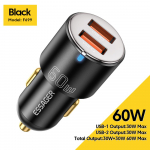 Essager 100W autolaadija Kiirlaadimine Kiirlaadija Qc Pd 3.0 Iphone 14 Type C Usb Autolaadija Samsung S&uuml;learvutitele Tahvelarvutitele 60W Dual A
