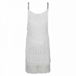 Naiste 1920. aastate vintage peav&otilde;ru kleit, klapiga kokteil, suur Gatsby pidu, tuti narmastega 3XL valge