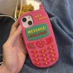 Korea Cute Pink 3D Cartoon Mobiiltelefoni &uuml;mbris Iphone 14 13 12 11 Pro Xs Max X Xr 7 8 6 Plus Se 3 Silikoonist pehme tagakaas For iPhone XS Max