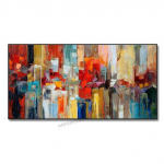 Suur abstraktne maalikunst V&auml;rviline &otilde;itsev lilleplakat L&otilde;uendimaal elutuppa seinakunst Dekoratiivsed pildid Kodukaunistus 60cm&times;120cm NoFrame