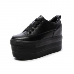 Fujin 12cm naiste suvine &otilde;hkv&otilde;rk Fashion Ins valge must ehtsast nahast paksud tossud &otilde;&otilde;nsad hingavad platvormkingad 39