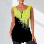 Naiste moodsad V-kaelusega s&auml;rgid vabaaja topid Naiste 3D-p&auml;rliripatsmustriga prinditud vest suures suuruses varrukateta pluusiga mantlid XS sinine