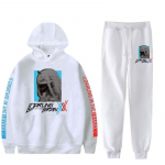 Anime Zero Two Print meeste naiste dressikomplektid vabaaja kapuuts + p&uuml;ksid 2tk komplektid &uuml;lisuur pullover Moodne dressipluus Meeste r&otilde;ivad XXXL