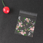 100 tk/pakk l&auml;bipaistev kinkekott Isekleepuv roosimustriga kilekott, mis sobib suurep&auml;raselt kommide k&uuml;psiste jaoks 7x7