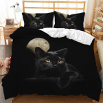 Lemmikloomakassi kodu voodipesukomplekt 3D-printimine loomade prindiga voodipesukomplekt AU/EU/DE t&auml;issuuruses armsa kassi mustriga tekikate ja padjap&uuml;&uuml;r 2/3 t&uuml;kki EU Single 135x200cm