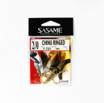 Sasame F-721 Chinu Ringed Offset Hook Kuldne suurus 2/0 (0685)