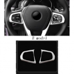 Car Styling Steering Wheel Button Covers Trim Stickers decorative frame For BMW 5 series G30 G38 2018 auto Interior B model