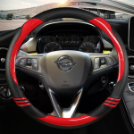 S&uuml;sinikkiust autojuhtimiskangi kate Opel Astra jaoks (K) Corsa (E) Karl 2014-2022 Crossland X Grandland X Insignia RED O SHAPE gray
