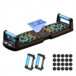 1 komplektne Push Up laud koos libisemiskindlate k&auml;epidemetega Tugeva ja kandev&otilde;imega kokkupandav push-up kangi j&otilde;utreeningu varustus meestele, naistele must