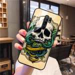 Redmi 9 Case Skull Skeleton klaas&uuml;mbris Xiaomi Redmi 9 C 9C NFC 9A 8A 8 7A 7 Mi 9T Pro 9 Lite 8 SE karastatud klaasist k&otilde;va kaas Mi 9t