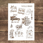 A4-suuruses dekoratiivsed korduvkasutatavad j&otilde;ulu&scaron;abloonide &scaron;abloonide maalimise &scaron;abloonid isetegemiseks k&auml;sit&ouml;&ouml;ks Scrabooking maalimiseks puidule, l&otilde;uendile, p&otilde;randale, seinale ja plaatidele