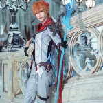 Tartaglia Cosplay Kost&uuml;&uuml;m M&auml;ng Cosplay &Uuml;htne Parukas &Uuml;likond Mehele Halloweeni Peo Kost&uuml;&uuml;mid R&otilde;ivad L-(Suit+Wig) black