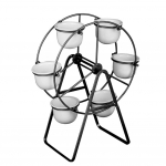 Vaateratta taimealus Kaasaegne dekoratiivne keraamiline lillepotialus kodukontori lauale must