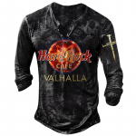 Vintage imitatsiooniga puuvillane Hard Rock T-s&auml;rk 3D jalgratturi pikkade varrukatega t-s&auml;rk Suurem&otilde;&otilde;tmeline mootorratta topid T-s&auml;rk Meeste punkar t&auml;navar&otilde;ivad 6XL