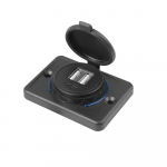 Kahekordne USB-laadija 12-24v 4,2a pistikupesa USB-laadija v&auml;ljalaskeava toiteadapter mootorrattale matkaautole veoauto ATV paadiga auto sinine