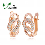 MINTHA Klamberk&otilde;rvar&otilde;ngad Trendikad Moeehted Kuubiline Tsirkoon &Otilde;&otilde;nes Naastk&otilde;rvar&otilde;ngad Naistele Roosa Kuld V&auml;rvi K&otilde;rvar&otilde;ngad A