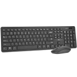Juhtmeta klaviatuuri ja hiire kombinatsioon Rii Standard Office'i klaviatuur ja hiir Windowsile/android-televiisorile/raspberry Pi/pc/s&uuml;learvutile/ps3/4 must