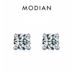 Modian Moissanite kalliskivi l&auml;bipaistev D v&auml;rvi 925 Sterling h&otilde;be v&auml;ikesed pisikesed pimestavad k&otilde;rvar&otilde;ngad naistele pulmapeened ehted h&otilde;be