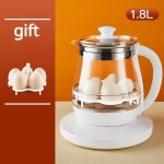 T&auml;isautomaatne mini-mitmikpliit, tervises&auml;ilituspott majapidamises kasutatav elektriline veekeetja, multifunktsionaalne klaasist elektriline veekeetja, lilleline teekann, teekeetja kingitus 220V&us