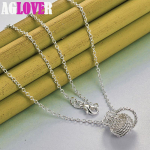 925 Sterling H&otilde;be Tennise Ripats Kaelakee Ehted 45cm