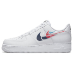 Nike Air Force 1 Low Neljakordse Swooshiga Unisex tossud Valge Bright-Crimson Metallic-Silver FJ4226-100 37.5
