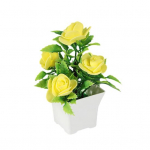 V&otilde;ltspotitaim Erksav&auml;rviline kunstlik roos Bonsai Pleekimiskindel realistlik simuleeritud taim kodu kaunistamiseks kollane