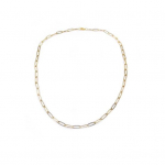 Naiste vasega kaetud &uuml;hev&auml;rviline kirjaklamber kaelakee Choker ehteid kingitus 55cm