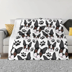 K&otilde;ik ameerika Bostoni terjer lemmiklooma kutsika koera tekk fliisist tekstiilist sisekujundus &Uuml;lipehmed tekid voodireisimiseks Palus &otilde;huke tekk 75x100cm 30x40inch