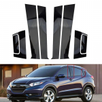 8 tk Honda HRV 2016 2017 2018 2019-2022 l&auml;ikivmust autoukse akna samba postid trimmikatte Autp BC kolonni kaunistusosad