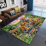Kunsti domineeriv Tiger 3D Prindiga vaibad elutoa jaoks magamistoa sisekujundus vaip Pehme kodu voodi k&otilde;rval p&otilde;randamatt M&auml;nguala Vaibad vaip 120x160cm