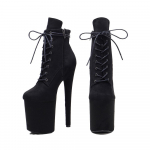 20CM K&otilde;rged Kontsad Seksikad Postitantsu Platvorm &Ouml;&ouml;klubi Modell Catwalk L&uuml;hikesed Saapad Klubi Kingad 35 must