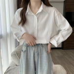 Moodne prantsuse stiilis pikkade varrukatega s&auml;rgmantel naistele S valge