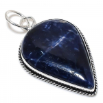 Natural Sodalite Gemstone Handmade 925 Sterling Silver Pendant 2.48 f5b51