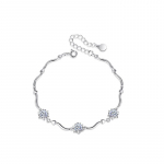 S925 Sterling H&otilde;be Lumikelluke Mosang Teemant K&auml;ev&otilde;ru Naistele Instagram Ni&scaron;&scaron; Disain Korea Versioon Personaliseeritud Metsastiil Mosang Kivi Adjustable size