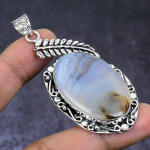 Natural Montana Agate Gemstone 925 Steling Silver Jewelry Pendant 2.72 m6n76