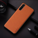 &Uuml;mbris Sony Xperia 10 III 5 III 1 III XZ4 ACE 2 Simple Deasign tekstiilist nahast telefoni kate Sony Xperia 10 III 5 III &uuml;mbrisele Xperia 10 III oranž