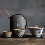 1 komplekt keraamiline teekann ja teeserviis sisaldab 1 teekannu ja 2 teetassi portselanist reisiteeserviis kiirkruus teeserviis kaasaskantav v&auml;listingimustes teekann kodu reisimiseks Plant Ash One Pot And Two Cups Travel Tea Set