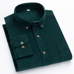 100% puuvillane velvetist talves&auml;rk meestele Soe pikkade varrukatega Regular Fit Easy Hooldus Mugav Meeste Kontoririided Solid 46