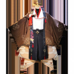 LAOS Aether Cosplay M&auml;ng Genshin Impact Aether Doujin Cosplay Kost&uuml;&uuml;m Kimono Reisija Halloween Aether Doujin L-(Costume+Wig)