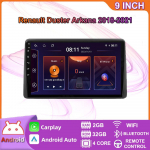 Renault Duster Arkana 2018 - 2021 jaoks GPS-navigatsioon Android-auto raadio Video Stereo m&auml;ngija RDS koos Carplayga 4+64GB 2+32GB