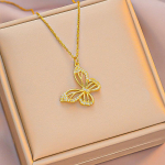 Butterfly Hollow Necklace Collarbone Neck