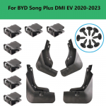 Front rear left right black plastic Splash Guards mudguard fender mudflaps mud flaps guards For BYD SONG PLUS DM-i&nbsp;EV -