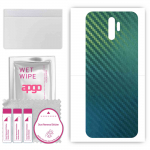 apgo Protective Skin Sticker for the back compatible with Oppo A11, Wrap Film, Foil, Vinyl - Pattern Carbon Chameleon CAKA1