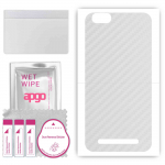 apgo Protective Skin Sticker for the back compatible with Lenovo Vibe C, Wrap Film, Foil, Vinyl - Pattern Transparent Carbon